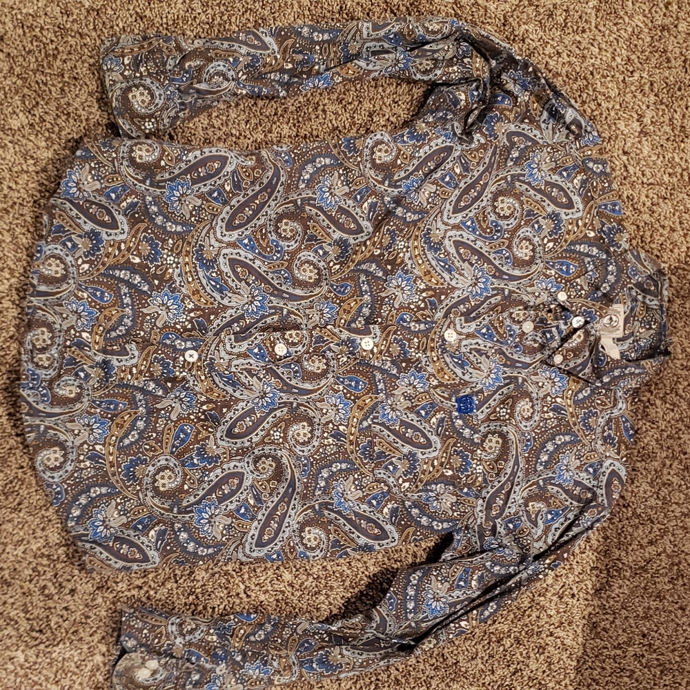 Boys Cinch brand Paisley button down size 10